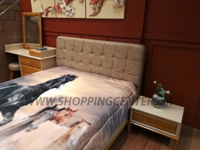 سرویس خواب دو نفره مورانو+میز و صندلی آرایش +2 پاتختی