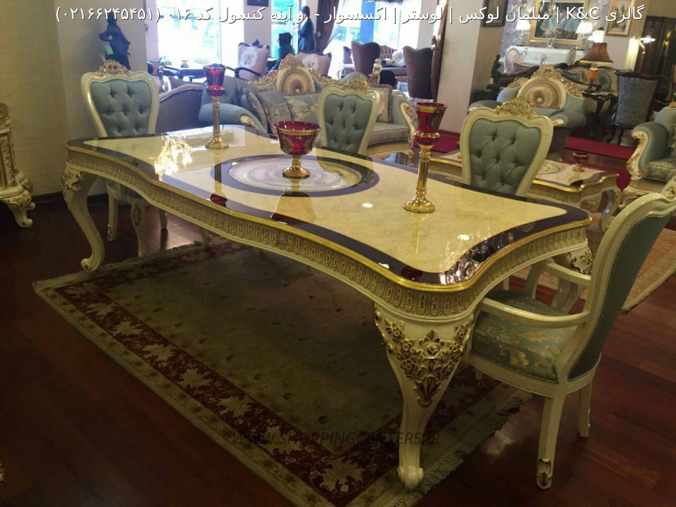 میز ناهار خوری ,و آینه کنسول کد 016